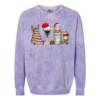 Christmas Cocktail Espresso Martini Ing Party Bartender Gift Colorblast Crewneck Sweatshirt