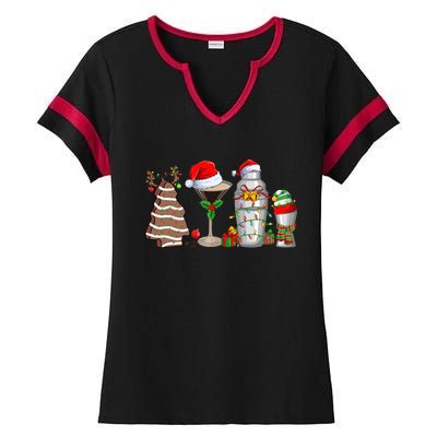 Christmas Cocktail Espresso Martini Ing Party Bartender Gift Ladies Halftime Notch Neck Tee