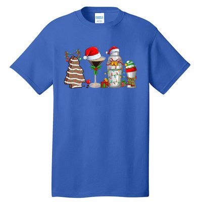 Christmas Cocktail Espresso Martini Ing Party Bartender Gift Tall T-Shirt