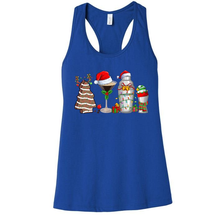 Christmas Cocktail Espresso Martini Ing Party Bartender Gift Women's Racerback Tank