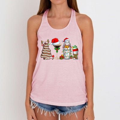 Christmas Cocktail Espresso Martini Ing Party Bartender Gift Women's Knotted Racerback Tank