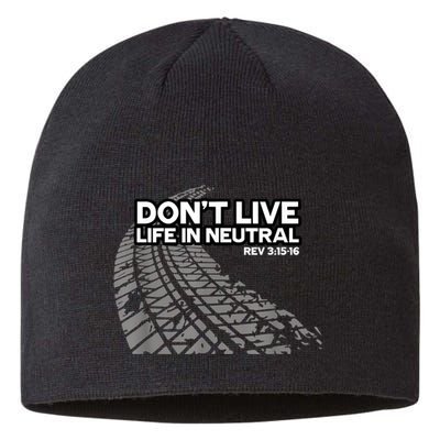 Christian Car Enthusiast Pastor Don't Live Life In Neutral Sustainable Beanie