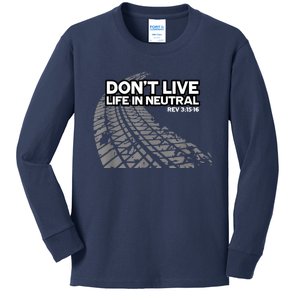 Christian Car Enthusiast Pastor Don't Live Life In Neutral Kids Long Sleeve Shirt