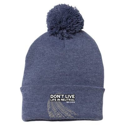 Christian Car Enthusiast Pastor Don't Live Life In Neutral Pom Pom 12in Knit Beanie
