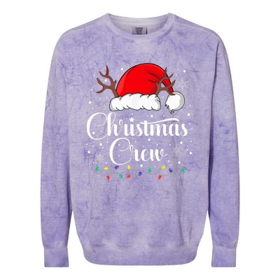 Christmas Crew Family Group Matching Christmas Pajama Party Colorblast Crewneck Sweatshirt