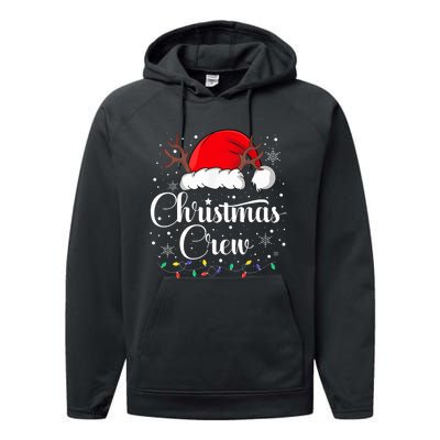 Christmas Crew Family Group Matching Christmas Pajama Party Performance Fleece Hoodie