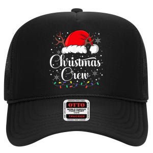 Christmas Crew Family Group Matching Christmas Pajama Party High Crown Mesh Back Trucker Hat