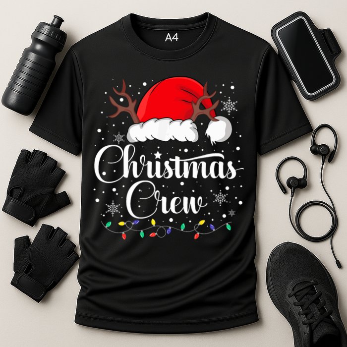 Christmas Crew Family Group Matching Christmas Pajama Party Cooling Performance Crew T-Shirt