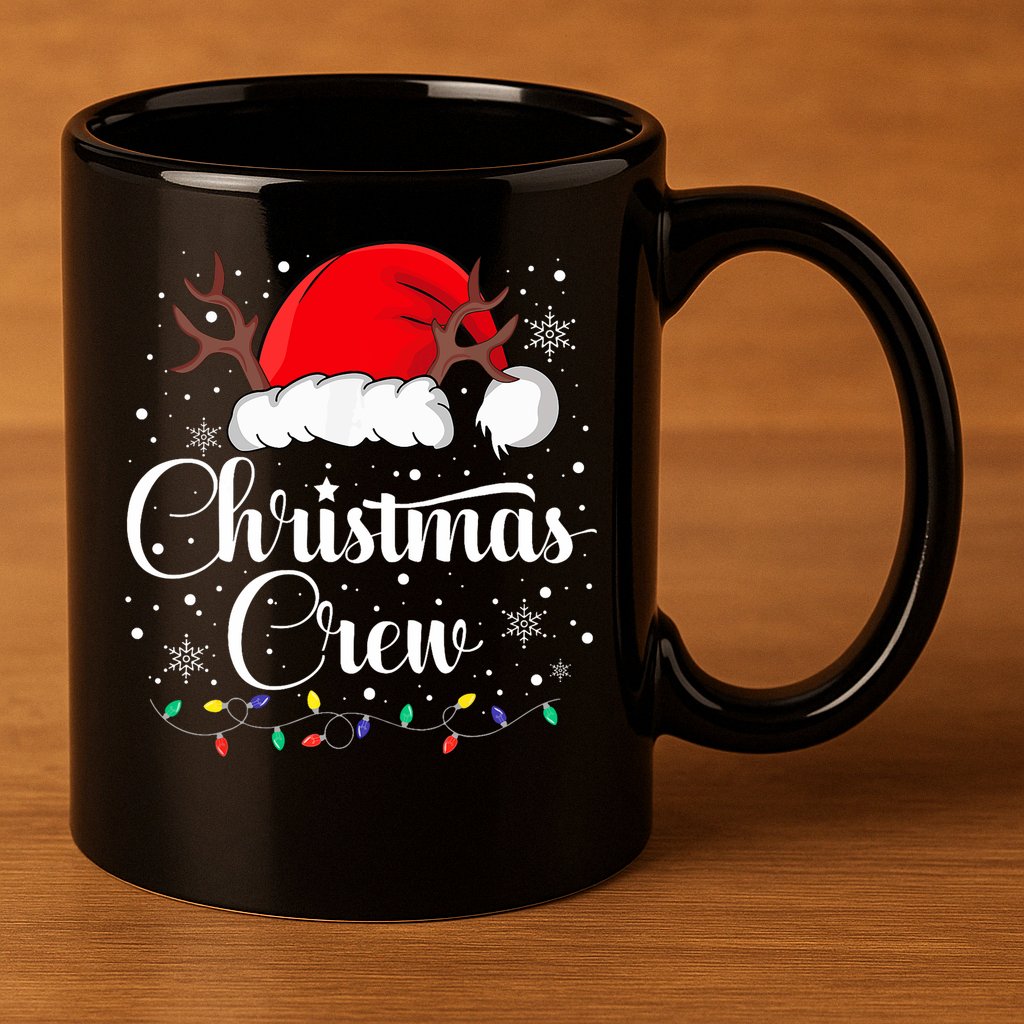Christmas Crew Family Group Matching Christmas Pajama Party 11oz C Handle Ceramic Mug
