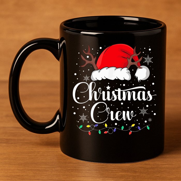 Christmas Crew Family Group Matching Christmas Pajama Party 11oz C Handle Ceramic Mug