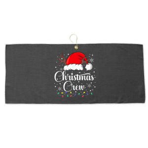 Christmas Crew Family Group Matching Christmas Pajama Party Large Microfiber Waffle Golf Towel