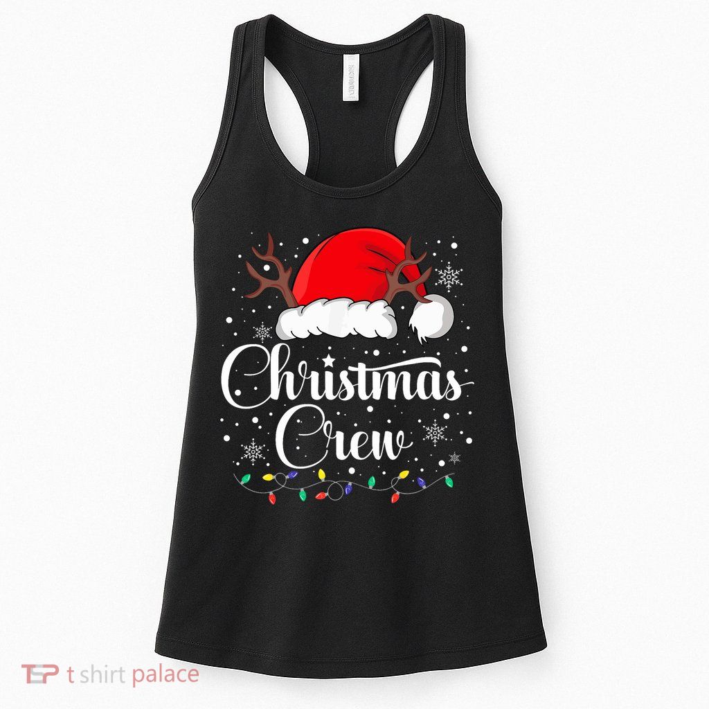Christmas Crew Family Group Matching Christmas Pajama Party Womens Tank Top