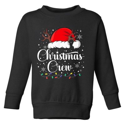 Christmas Crew Family Group Matching Christmas Pajama Party Toddler Sweatshirt