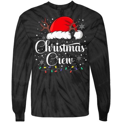 Christmas Crew Family Group Matching Christmas Pajama Party Tie-Dye Long Sleeve Shirt