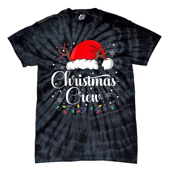 Christmas Crew Family Group Matching Christmas Pajama Party Tie-Dye T-Shirt