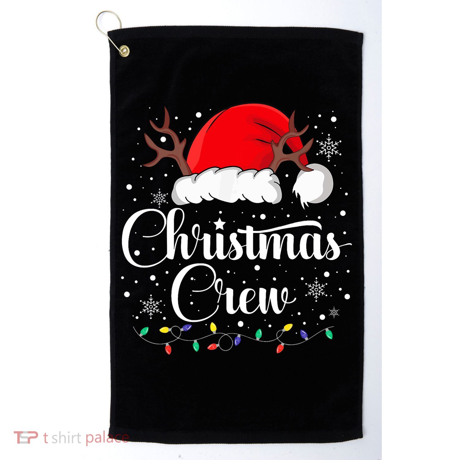 Christmas Crew Family Group Matching Christmas Pajama Party Golf Towel