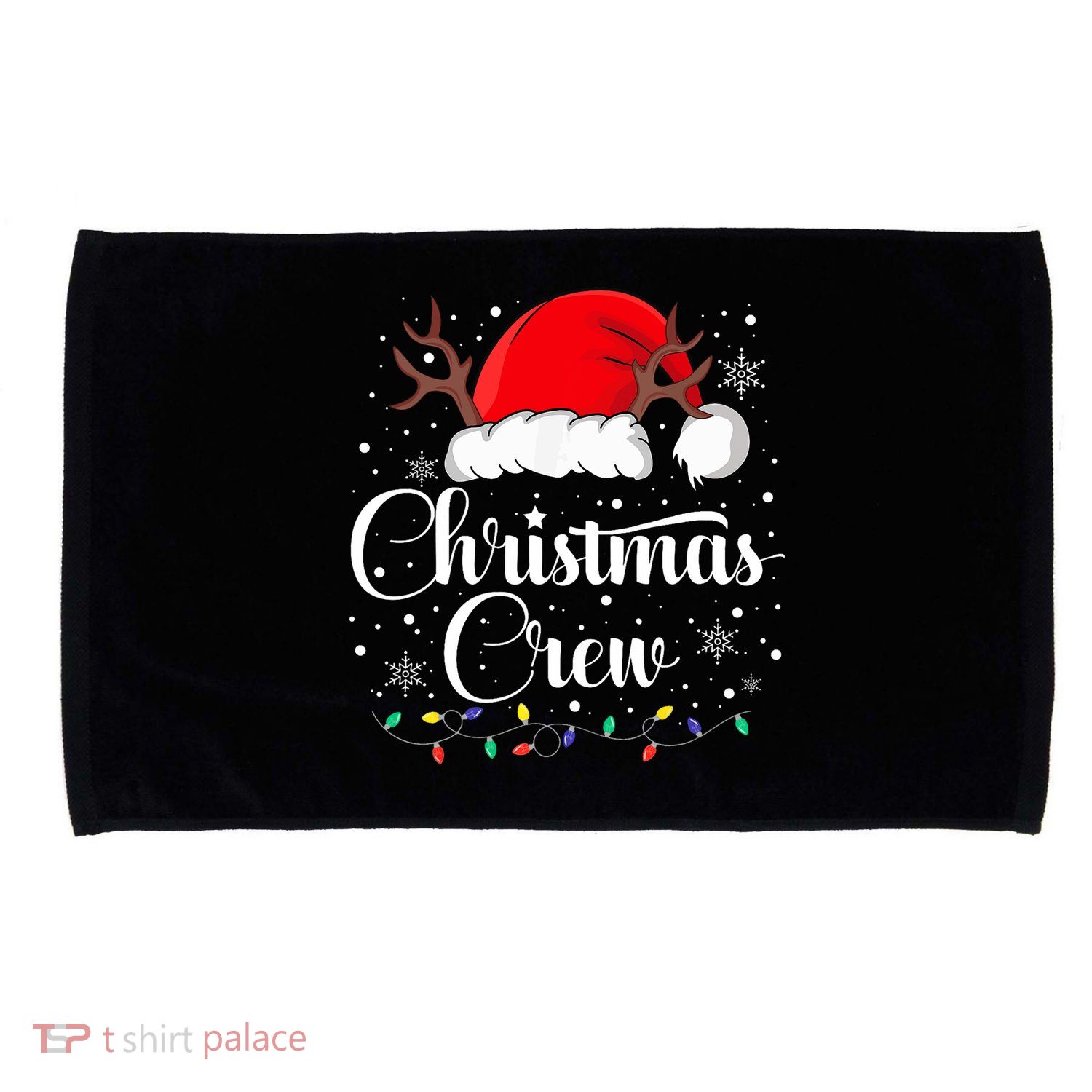 Christmas Crew Family Group Matching Christmas Pajama Party Microfiber Hand Towel