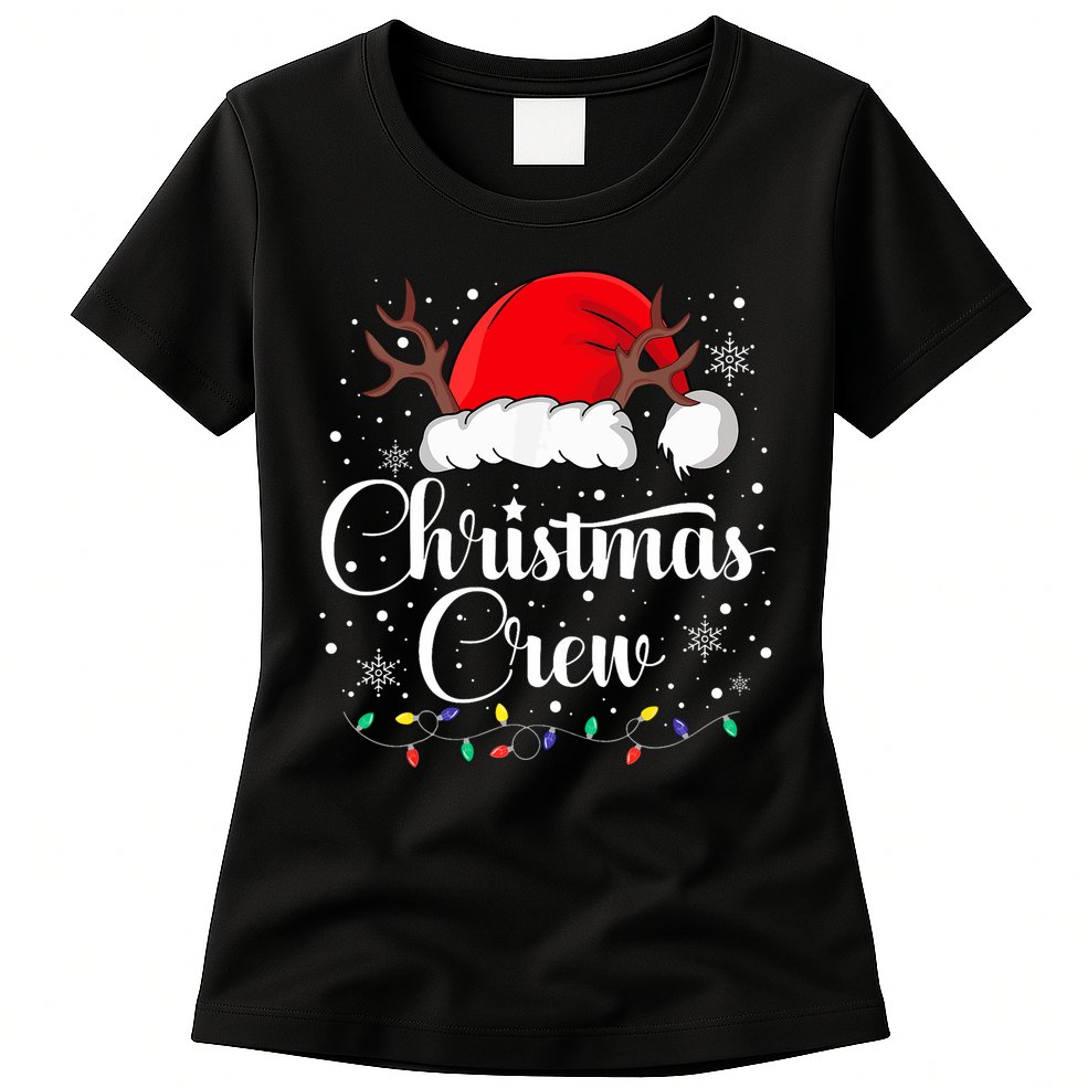 Christmas Crew Family Group Matching Christmas Pajama Party Womens T-Shirt