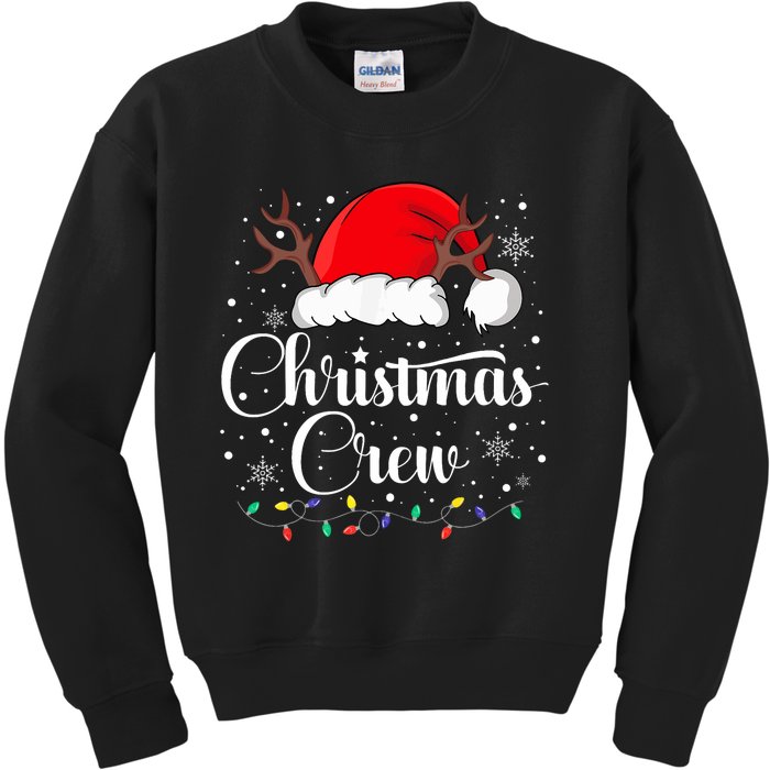 Christmas Crew Family Group Matching Christmas Pajama Party Kids Sweatshirt