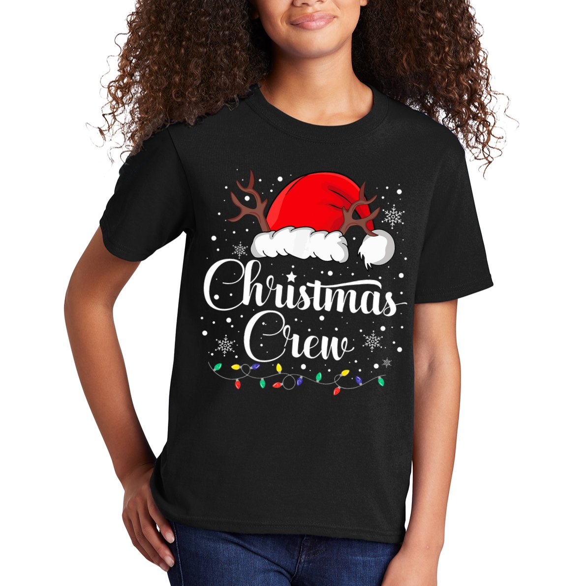 Christmas Crew Family Group Matching Christmas Pajama Party Kids T-Shirt