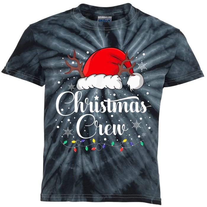 Christmas Crew Family Group Matching Christmas Pajama Party Kids Tie-Dye T-Shirt