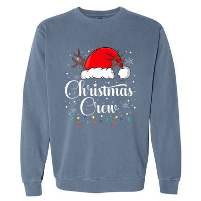 Christmas Crew Family Group Matching Christmas Pajama Party Garment-Dyed Sweatshirt