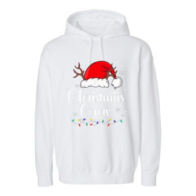 Christmas Crew Family Group Matching Christmas Pajama Party Garment-Dyed Fleece Hoodie