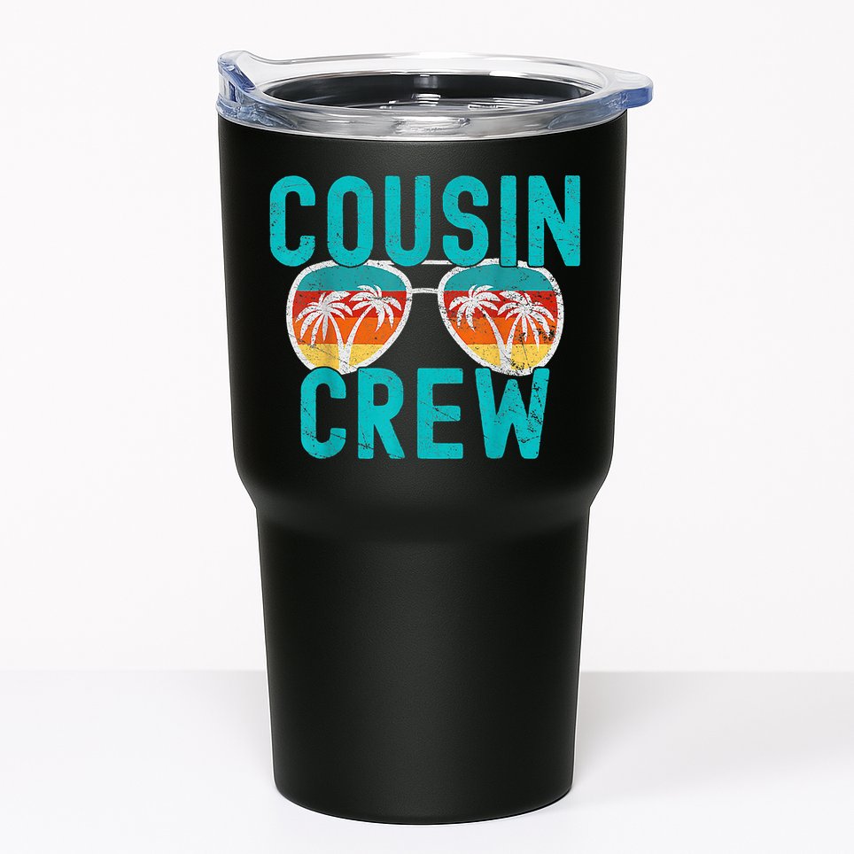 Cousin Crew Family Vacation Summer Vacation Beach Sunglasses Tumbler