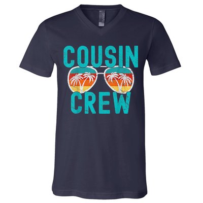 Cousin Crew Family Vacation Summer Vacation Beach Sunglasses V-Neck T-Shirt