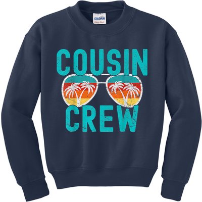 Cousin Crew Family Vacation Summer Vacation Beach Sunglasses Kids Sweatshirt