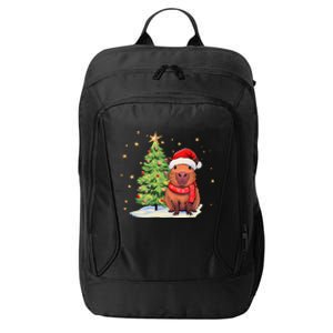 Capybara Christmas Funny Capybara Xmas Holiday Girl City Backpack