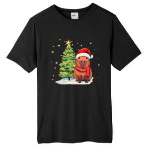 Capybara Christmas Funny Capybara Xmas Holiday Girl Tall Fusion ChromaSoft Performance T-Shirt