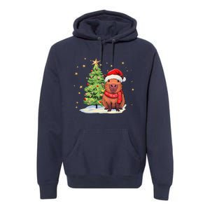 Capybara Christmas Funny Capybara Xmas Holiday Girl Premium Hoodie