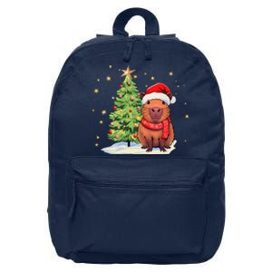 Capybara Christmas Funny Capybara Xmas Holiday Girl 16 in Basic Backpack