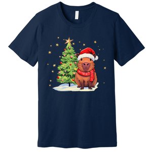 Capybara Christmas Funny Capybara Xmas Holiday Girl Premium T-Shirt