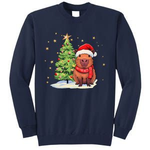 Capybara Christmas Funny Capybara Xmas Holiday Girl Tall Sweatshirt