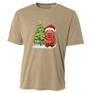 Capybara Christmas Funny Capybara Xmas Holiday Girl Cooling Performance Crew T-Shirt