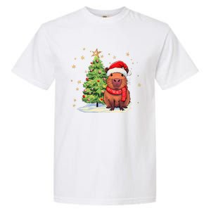 Capybara Christmas Funny Capybara Xmas Holiday Girl Garment-Dyed Heavyweight T-Shirt