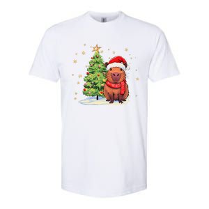 Capybara Christmas Funny Capybara Xmas Holiday Girl Softstyle CVC T-Shirt