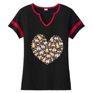 Cute Corgis Funny Dog Mom Corgi Lover Heart Valentines Day Cute Gift Ladies Halftime Notch Neck Tee