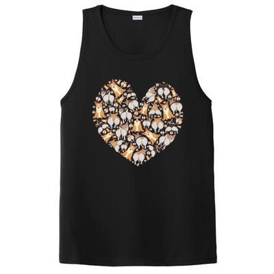 Cute Corgis Funny Dog Mom Corgi Lover Heart Valentines Day Cute Gift PosiCharge Competitor Tank