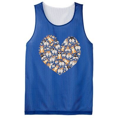 Cute Corgis Funny Dog Mom Corgi Lover Heart Valentines Day Cute Gift Mesh Reversible Basketball Jersey Tank