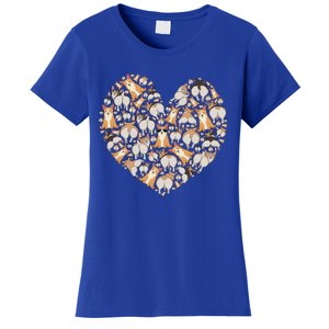 Cute Corgis Funny Dog Mom Corgi Lover Heart Valentines Day Cute Gift Women's T-Shirt