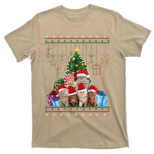 Cat Christmas Funny Ugly Women Merry Gift T-Shirt