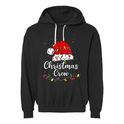 Christmas Crew Family Group Matching Christmas Pajama Party Garment-Dyed Fleece Hoodie