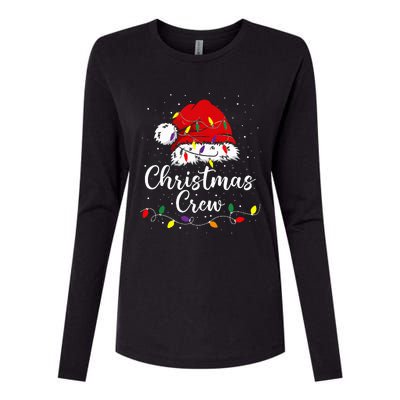 Christmas Crew Family Group Matching Christmas Pajama Party Womens Cotton Relaxed Long Sleeve T-Shirt