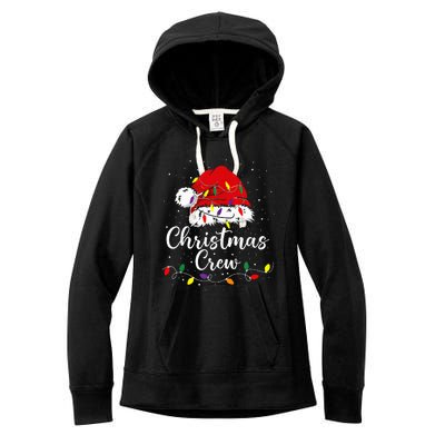 Christmas Crew Family Group Matching Christmas Pajama Party Women's Fleece Hoodie