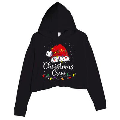 Christmas Crew Family Group Matching Christmas Pajama Party Crop Fleece Hoodie