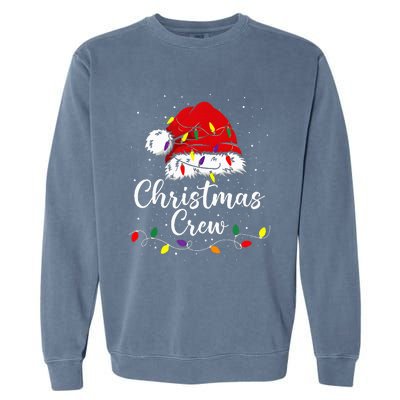 Christmas Crew Family Group Matching Christmas Pajama Party Garment-Dyed Sweatshirt