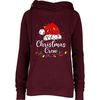 Christmas Crew Family Group Matching Christmas Pajama Party Womens Funnel Neck Pullover Hood